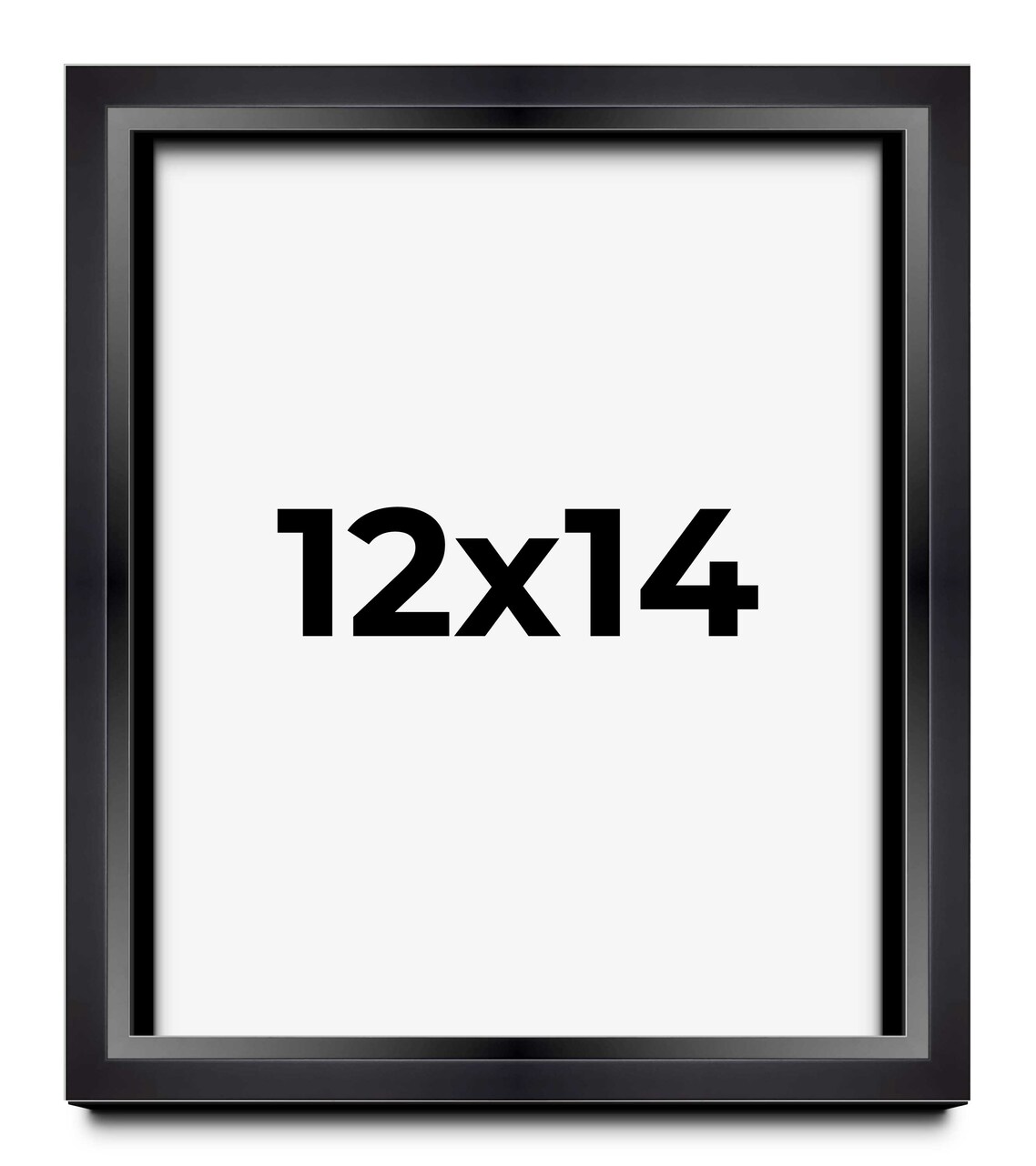 Modern Shadow Box 1.5" Depth Black Picture Frame - UV Acrylic, Backing, Hanging Hardware